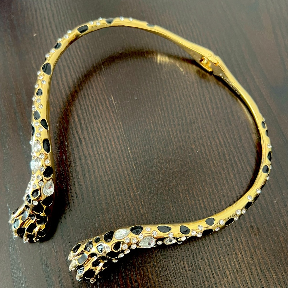 Betsey Johnson Gold and Black Leopard necklace